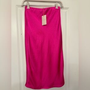 Skies Are Blue Fuchsia Midi Skirt